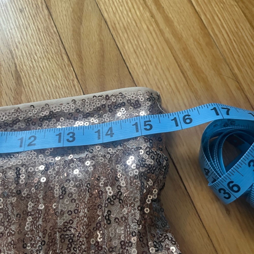 Lulu's Rose Gold Sequin A-Line Skirt - Picture 11 of 12